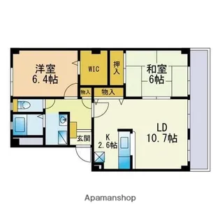 ラ・フォーレMORI【3階】の間取り