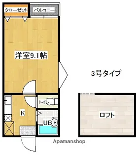 サンヒルズ赤間Ⅱ【2階】の間取り