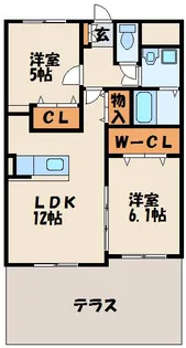 グランヒルズ【1階】の間取り