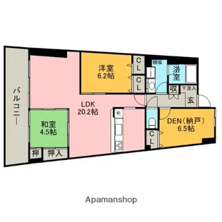 アイランドシティインフィニガーデン ノース棟【8階】の間取り