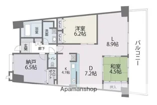 アイランドシティインフィニガーデン ノース棟【8階】の間取り