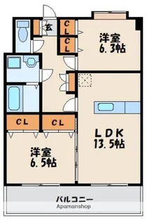 ニュー・アンフィニー【2階】の間取り