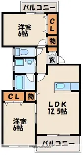 ヴィラ清水【3階】の間取り