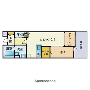 サニーサイドテラス香住ヶ丘【1階】の間取り