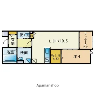 サニーサイドテラス香住ヶ丘【2階】の間取り