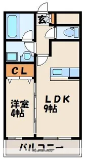 プレステージ赤間【1階】の間取り