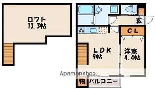 アンピオ千鳥弐番館【1階】の間取り