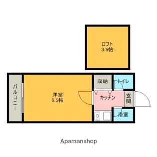 ホットライン唐原【2階】の間取り