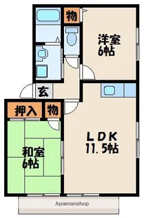 グレイスパル【2階】の間取り