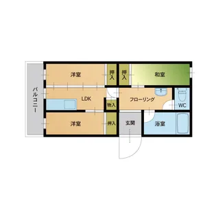 ビーチコーポ崎村【3階】の間取り