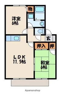 ハイカムール舞の里【1階】の間取り