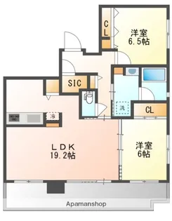 アイランドタワースカイクラブ【9階】の間取り