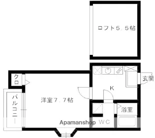 ピュア香椎参番館【2階】の間取り