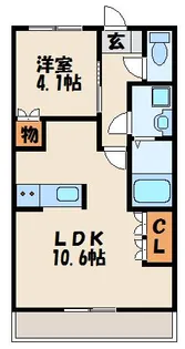 カーサ・ヴィバーチェ【1階】の間取り