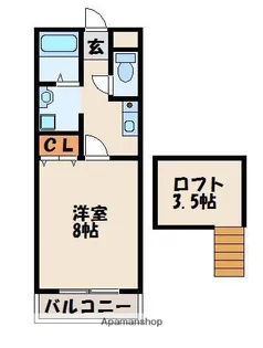 ひよこハイツ【2階】の間取り