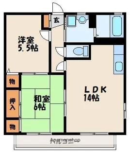 ヴェルハイムⅡ【2階】の間取り