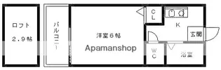 アスカコート唐原【2階】の間取り