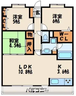 トラスト新宮中央ネクサージュ【7階】の間取り