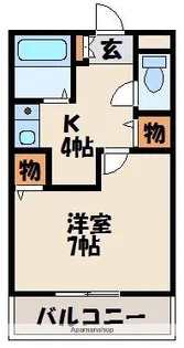 レディースハイツ村山【2階】の間取り