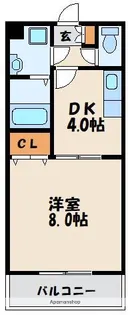 シャルム唐原【1階】の間取り