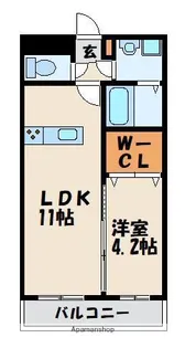 レジェンド桜八番館【1階】の間取り