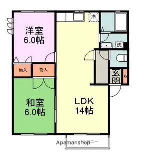 ベルエポックA【2階】の間取り