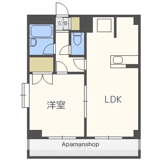 プレジデント大名【4階】の間取り