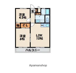 クレールHAYAMA【1階】の間取り