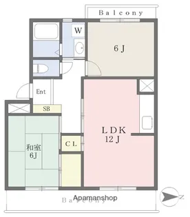 シティーホールOZONO【4階】の間取り