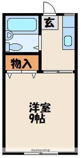 キャンパス赤間【2階】の間取り