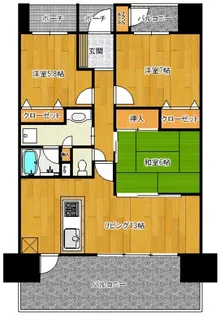 パーク・サンリヤン新宮中央駅前【7階】の間取り