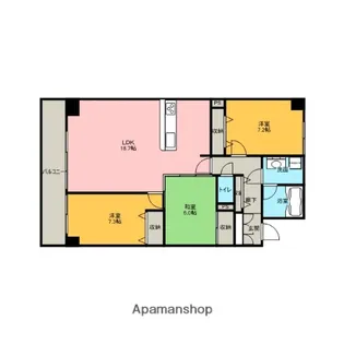 アイランドシティインフィニガーデン サウス棟【16階】の間取り