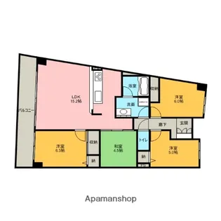 アイランドシティインフィニガーデン サウス棟【8階】の間取り