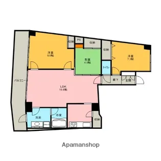 アイランドシティインフィニガーデン サウス棟【11階】の間取り