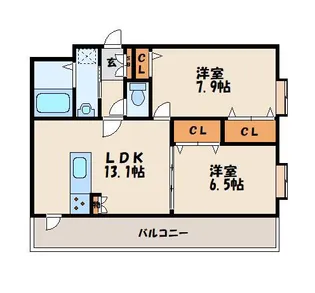 オリジン【3階】の間取り