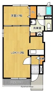 ノーブルカーサ【1階】の間取り
