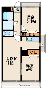 ウィステリアレジデンス【4階】の間取り