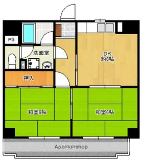 エバーライフ香椎第2【2階】の間取り