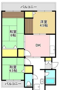 日の里東団地【1階】の間取り