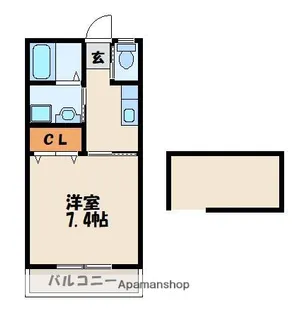 ベラミ唐原【2階】の間取り