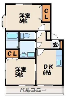 ルートピア古賀A・B・C・D棟【1階】の間取り