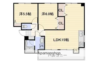 カサデエスタシオン【6階】の間取り