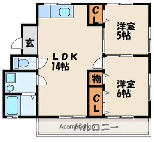 アザレア中野【1階】の間取り