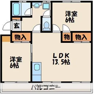 第2パープルハイム【3階】の間取り