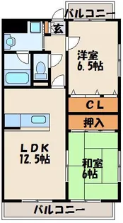 オベールジュ宗像【2階】の間取り