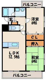 オベールジュ宗像【2階】の間取り