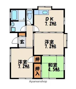 サンヒルズ和白東【1階】の間取り