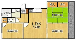 グリンピア香住【4階】の間取り