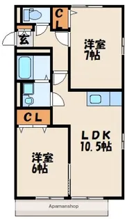 レトア千鳥【2階】の間取り