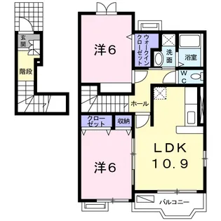 サンパティーク遠賀Ⅱ【2階】の間取り